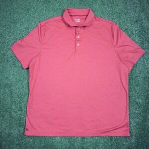 Untuckit Polo Shirt Red Short‎ Sleeve Men's XL 100% Cotton Casual Comfortable